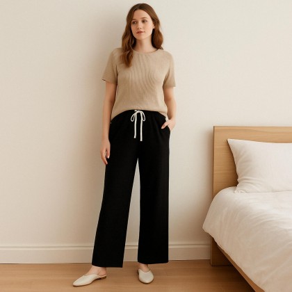 بنطال شتوي للنساء لون أسود