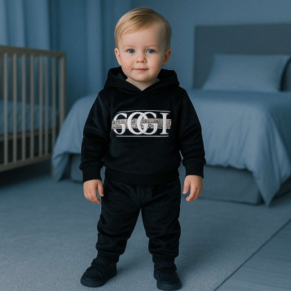 بجامة (قطعتين) للأطفال لون أسود