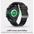 ساعة ذكية دائرية GT1 لون اسود