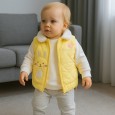 طقم بيبي بناتي شتوي فرو 3 قطع لون أصفر