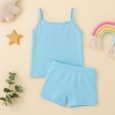 طقم داخلي بناتي قطعتين شباح وبوكسر للأطفال لون ازرق