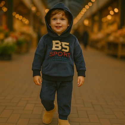 بجامة (قطعتين) للأطفال لون كحلي