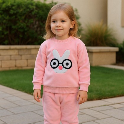 بجامة (قطعتين) للأطفال لون زهري