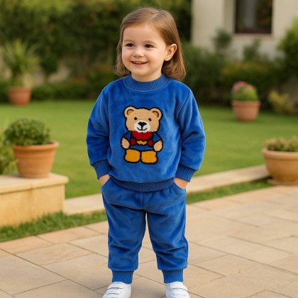 بجامة (قطعتين) للأطفال لون أزرق