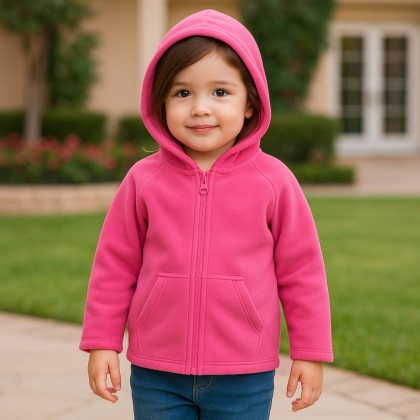 جاكيت فوتر للأطفال لون زهري