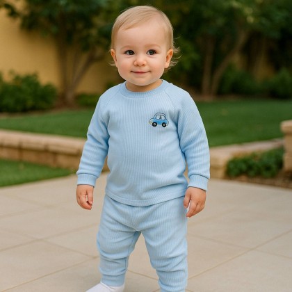 بجامة (قطعتين) للأطفال لون رمادي