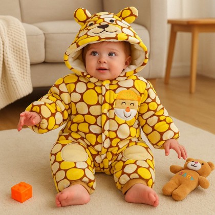 تبان بيبي مبطن لون أبيض واصفر