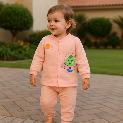 بجامة (قطعتين) للأطفال لون زهري