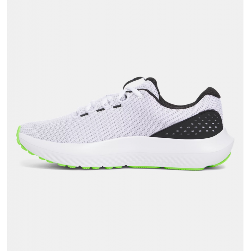 Under Under Men's UA Surge 4 Running Shoes- حذاء اندر ارمور سيرج 4 للرجال لون أبيض وأسود
