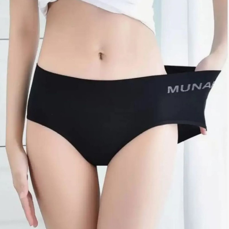 طقم داخلي عدد 12 للنساء بألوان مختلفة One Size 