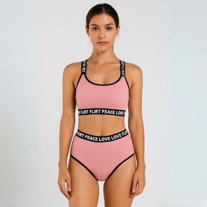 طقم داخلي نسائي قطعتين لايكرا One Size