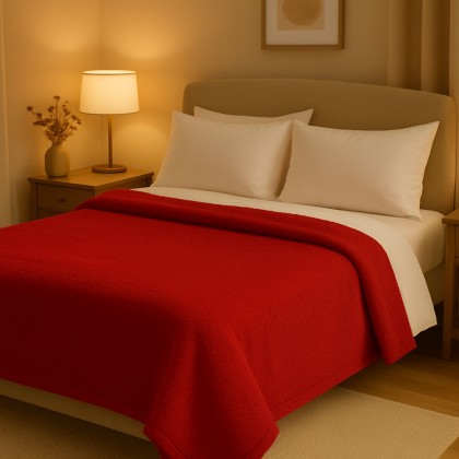 حرام فرو حجم 140×220 سم لون أحمر فاتح
