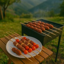 اسياخ شوي خشب عادية