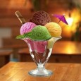 طقم 6 كاسات بوظة شكل وردة