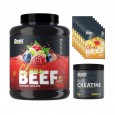 Basix Clear Beef Protein Isolate vimtonic 998g + سبع وجبات بروتين + Basix Pure Creatine 300G + shacker