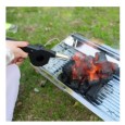 مروحة هواء يدوية للشواء محمولة باليد من الستانلس ستيل المقاوم للصدأ جودة عالية سهل التشغيل وآمن عند الاستخدام في النزهات وحفلات الشواء