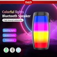 سبيكر مكبر صوت بلوتوث لاسلكي مع إضاءة LED - بقوة 5 واط - منفذ شحن USB ومنفذ TF card