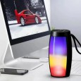 سبيكر مكبر صوت بلوتوث لاسلكي مع إضاءة LED - بقوة 5 واط - منفذ شحن USB ومنفذ TF card