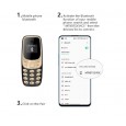 هاتف محمول صغير يدعم شريحتين SIM - على شكل سماعة صغيرة بحجم ولاعة - مزود بتقنية البلوتوث وإمكانية تغيير الصوت و تسجيل المكالمات الهاتفية