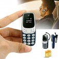 هاتف محمول صغير يدعم شريحتين SIM - على شكل سماعة صغيرة بحجم ولاعة - مزود بتقنية البلوتوث وإمكانية تغيير الصوت و تسجيل المكالمات الهاتفية