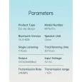 سماعة ايربود مشبك لكلا الأذنين مع علبة شحن - تعمل بالبلوتوث V5.2 - مقاومة لرذاذ الماء IPX7  - لون رمادي