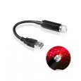 ضوء صغير USB على شكل نجوم ذات 5 أنواع إضاءة  - يمكن استخدامه في السيارة أو في البيت - لون أحمر