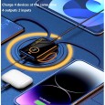 باور بانك محمول صغير سعة 5000 ميلي أمبير - ذات ثلاثة كابلات مدمجة USB و  Lightining و Type C 