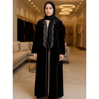 مخمل قطعتين أسود