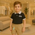 طقم قطعتين للأطفال لون أسود