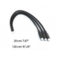 كيبل شحن USB 3 في 1 مدخل Type C - طول 1.3 متر - سلك متين وقوي - سهولة شحن أكثر من جوال في ذات الوقت