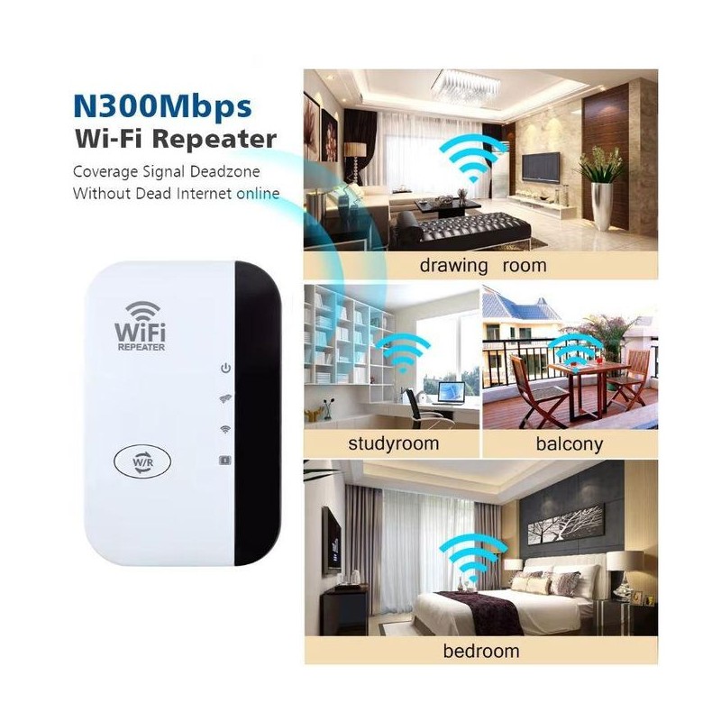 موسع نطاق الواي فاي لاسلكي قطعة تقوية - Wireless WiFi Range Extender 300Mbps