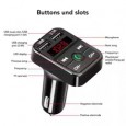 Car FM modulator CARB 2 Bluetooth car charger -شاحن سيارة مع راديو