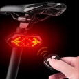 مصباح خلفي لاشارة انعطاف الدراجة - مصباح خلفي للدراجة - قابل لاعادة الشحن بمنفذ USB - وجهاز تحكم عن بعد - باضاءة LED ضد رذاذ الماء