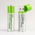 يو اس بي قابلة للشحن على شكل بطارية عدد 2 - (1.2V)USB Rechargeable Batteries 1450mAh