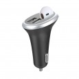 Bluetooth earphone car charger 2in1 - شاحن سيارة بلوتوث مع سماعة 2 في 1 لون أسود