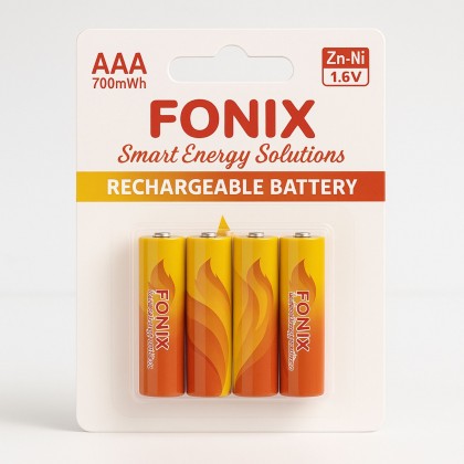 بطاريات شحن عدد 4 من فونيكس - FONIX AAA 700mWh Zn-Ni Rergeable Battery (4 Pcs)