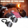 أضواء إشارة الانعطاف Led لمقود الدراجات النارية - ضوء أزرق وأبيض عدد 2 - ذات إضاءة ساطعة وواضحة مما يضمن رؤية الدراجة النارية من مسافة بعيدة 12 فولت 