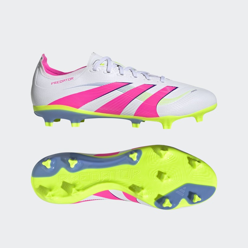 adidas Unisex' Predator League Firm/Multi-Ground Cleats- White