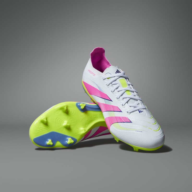 adidas Unisex' Predator League Firm/Multi-Ground Cleats- White