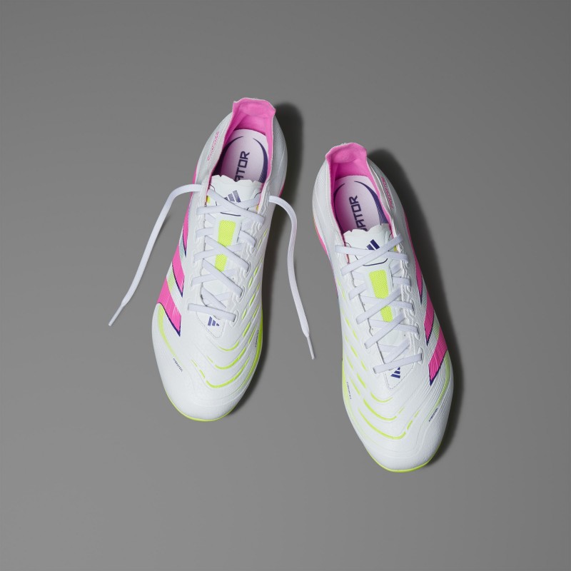 adidas Unisex' Predator League Firm/Multi-Ground Cleats- White