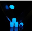 بكج 8 قطع إضاءة LED لإطارات السيارات والدراجات متوهجة في الظلام مقاوم للماء وضد التآكل لون أزرق