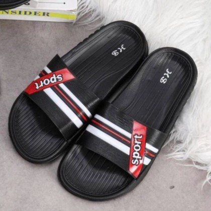 شبشب رجالي مخطط لون أسود