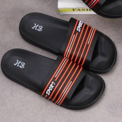 شبشب رجالي لون برتقالي وأسود