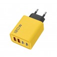 عظمة شحن 4 مداخل، 2 USB و2 Type C بقوة 120 واط، متوافق مع هواتف شاومي هواوي وأيفون 14 و15