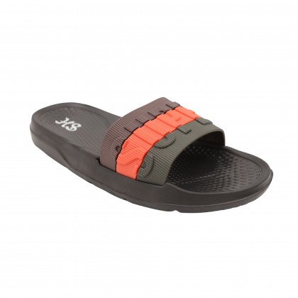 شبشب رجالي لون أسود وبرتقالي