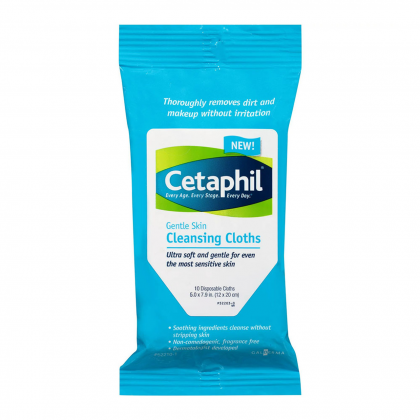 محارم cetaphil لتنظف المكاج دون غطاء 10 محارم