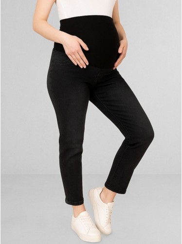 بنطال جينز حمل للنساء لون أسود