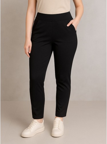 بنطال صيفي سكيني للنساء لون أسود