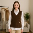 فيست صوف مع قميص للنساء لون بني من Sami Boutique
