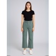 بنطال جينز عريض للنساء لون أخضر
